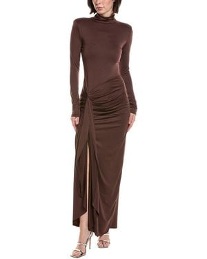 Estellina Long Sleeve Maxi Dress - Brown