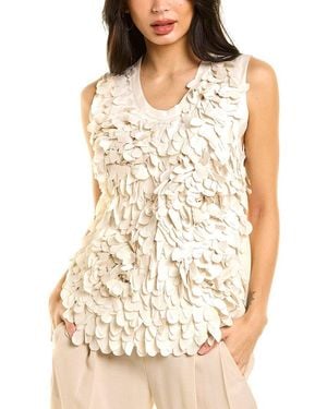 Brunello Cucinelli Silk-blend Top - Natural