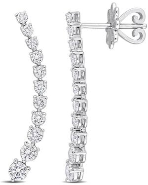 Rina Limor 14k 1.16 Ct. Tw. Diamond Graduated Drop Earrings - White