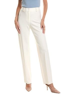Oscar de la Renta Double Face Stretch Wool-Blend Pant - White