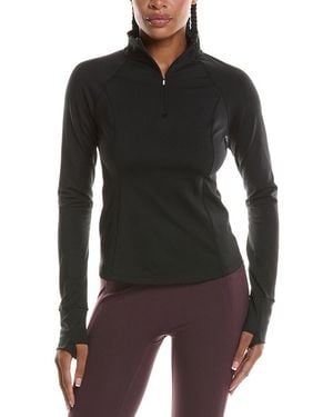 Beyond Yoga Pacer Fleece Quarter Zip Pullover - Black
