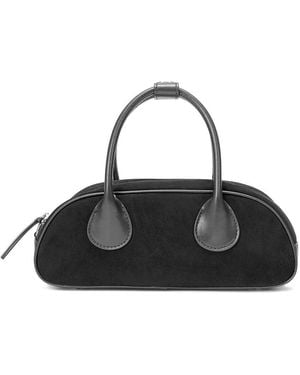 Tiffany & Fred Paris Suede & Leather Satchel - Black