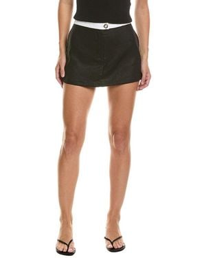 Femme Society Linen Skort - Black