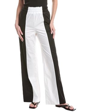 Fabiana Filippi Bicolour Poplin Easy Pant - White