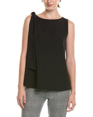 Anne Klein Tie Shoulder Blouse - Black