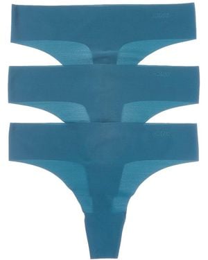 DKNY 3Pk Litewear Cut Anywhere Thong - Blue