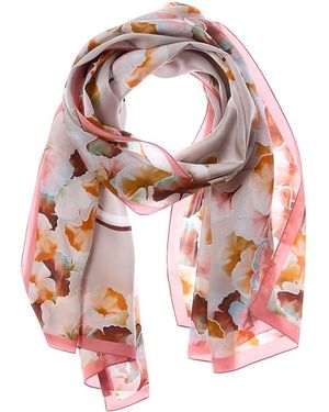 Jimmy Choo Logo Silk Scarf - Pink