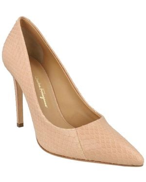 Ferragamo Iiary X5 Snakeskin Pump - Natural