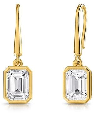 Lab Grown Diamonds 18K Vermeil 2.29 Ct. Tw. Lab-Grown Diamond Dangle Earrings - Metallic
