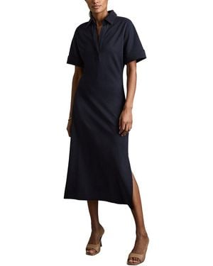 Reiss Astrid Jersey Collared Bodycon Dress - Blue