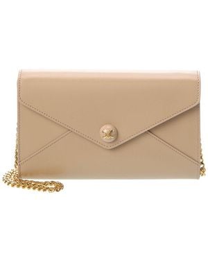 Celine Envelope Leather On Chain - Natural