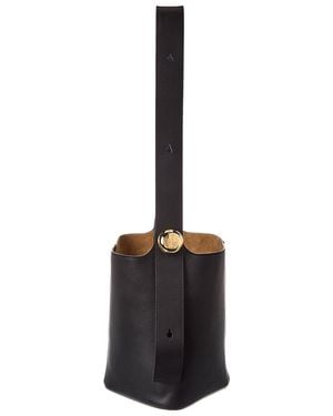 Loewe Pebble Medium Leather Bucket Bag - Black