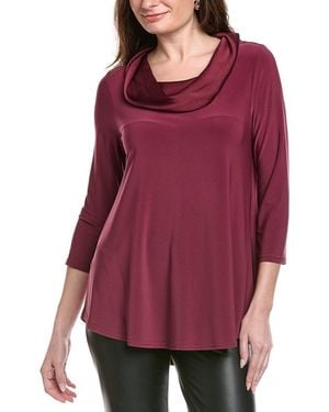 Joseph Ribkoff Cowl-Neck Blouse - Red