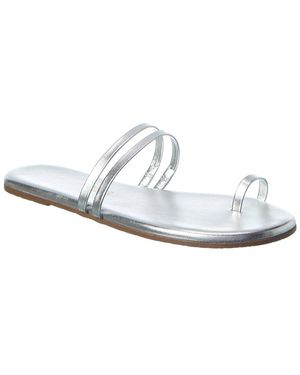 TKEES Leah Leather Sandal - White