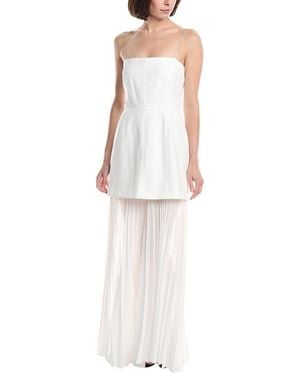 Kenneth Cole Combo Pleated Midi Dress - White