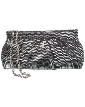 Jimmy Choo Fayola Leather Clutch - Gray