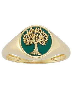 Ember Fine Jewelry 14K Malachite Tree Of Life Ring - Green