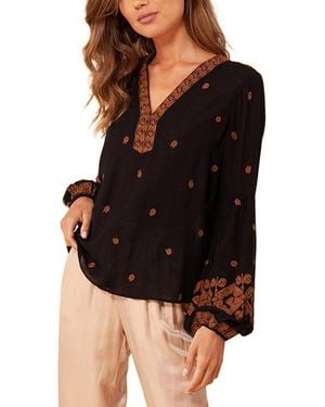 Hale Bob Embroidered Top - Black