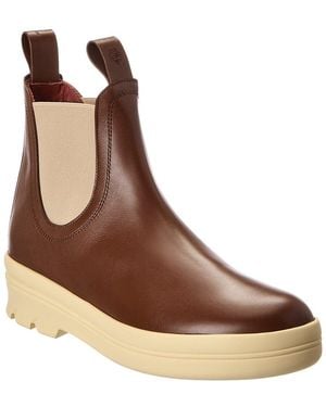 Loro Piana Leather Bootie - Brown