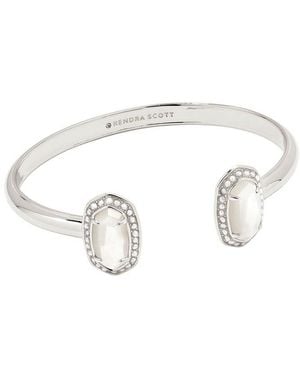 Kendra Scott Beaded Elton Mother Of Pearl & 1.4Mm Pearl Cuff Bracelet - White