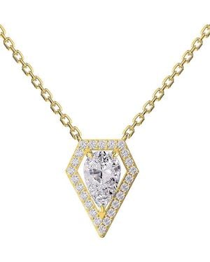 Lab Grown Diamonds 14K 1.46 Ct. Tw. Lab-Grown Diamond Pendant Necklace - Metallic