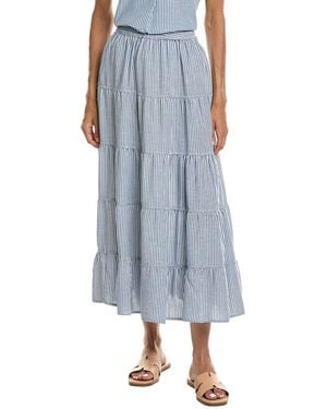 Max Studio Tiered Maxi Skirt - Blue