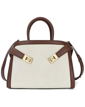 Tiffany & Fred Paris Canvas & Leather Satchel - Metallic