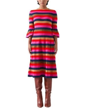 LK Bennett Alice Wool-Blend Dress - Red