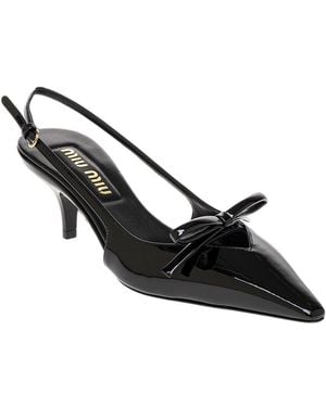 Miu Miu Patent Slingback Pump - Black