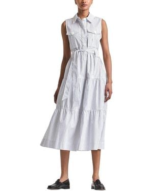 10 Crosby Derek Lam Florence Sleeveless Shirt Dress - White