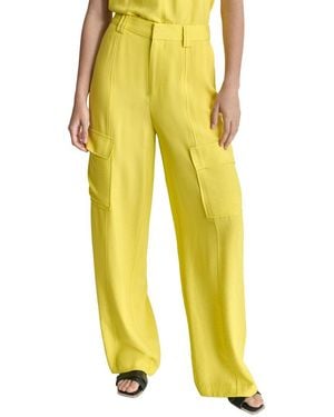DKNY Crinkle Dressing Cargo Pant - Yellow