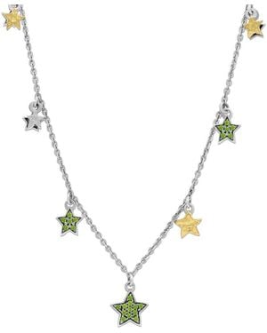 Samuel B. 18K & 0.24 Ct. Tw. Chrome Diopside Necklace - Metallic
