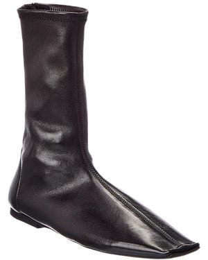 KHAITE Marlene Leather Boot - Black
