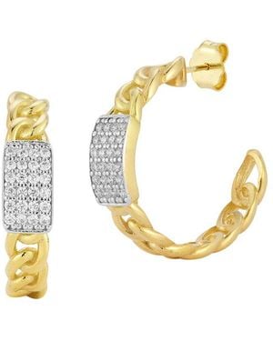 Reiss 14K 0.30 Ct. Tw. Diamond Hoops - Metallic
