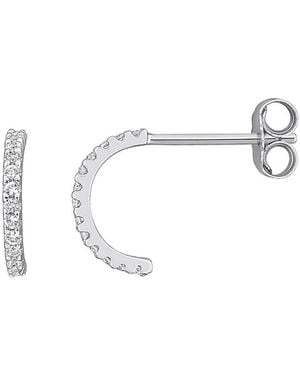 Rina Limor 0.26 Ct. Tw. Created Sapphire Hoop Earrings - White