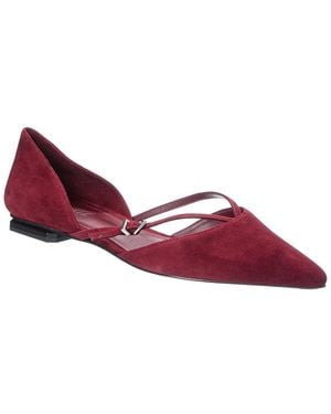 SCHUTZ SHOES Rue Suede Flat - Red