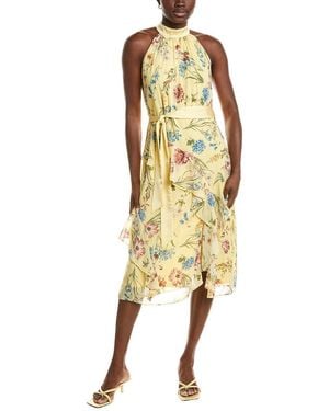 Nicole Miller Sleeveless Midi Dress - Yellow