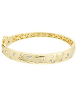 Juvell Plated Cz Bangle Bracelet - Metallic