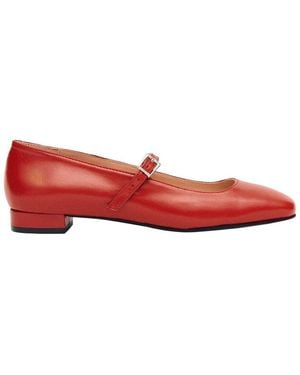 Alohas Por Do Sol Leather Ballet Flat - Red