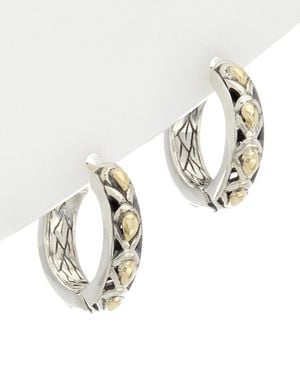 Phillip Gavriel 18k & Silver Hoop Earrings - Metallic