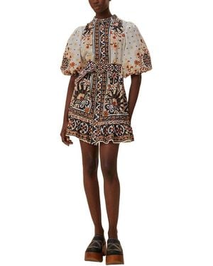 FARM Rio Mini Dress - Brown