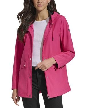 DKNY Hooded Rain Jacket - Red