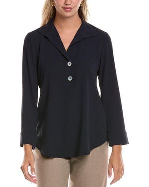 Joseph Ribkoff Henley Blouse - Black