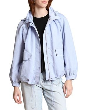 Avec Les Filles Balloon Bomber Jacket - Blue