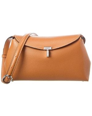 TOTEME T Lock Leather Shoulder Bag - Brown