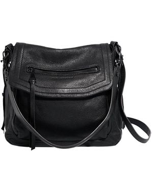 Aimee Kestenberg Fifth Ave Convertible Leather Shoulder Bag - Black