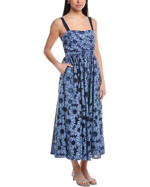 Mikael Aghal Midi Dress - Blue