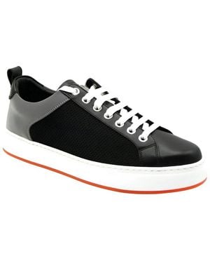 MCM Leather & Canvas Trainer - Black