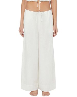 Onia Linen Knit Drawstring Pant - White