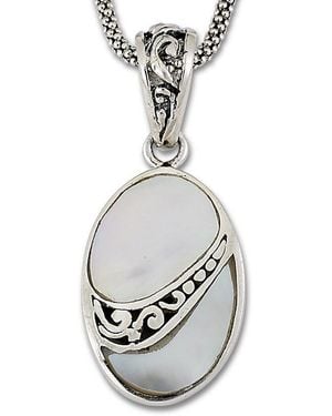 Samuel B. Silver Pearl Pendant - Metallic